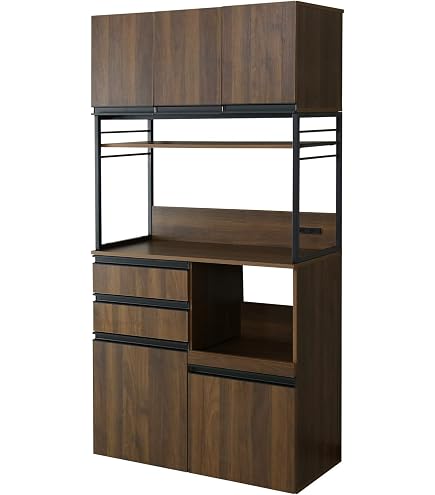 Amazon｜レンジ台 レンジボード 日本製 完成品 幅90 キッチン収納 