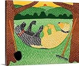 Stephen Huneckプレミアムシックラップキャンバス壁アート印刷題名Farming Is Hard Work 20" x 16" 2062213_24_20x16_none