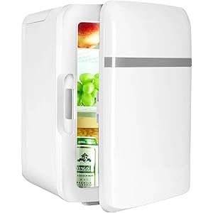 【2020最新版】小型冷蔵庫 ミニ冷蔵庫 冷温庫 10L 保冷 保温 家庭 車載両用 自動車用 ポータブル コンパクト AC DC 電源輸入 2システム 1ドア 低騒音 静音 軽量 日本語説明書 1年保証付き Lakuki