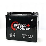 PERFECTPOWER PTX20L-BS バイクバッテリー 初期充電済【互換 65989-90B 65989-97A 65989-97B 65989-97C YTX20L-BS GTX20L-BS】 即使用可能 ハーレー 水上バイク ジェットスキ