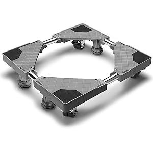 洗濯機 台 Lifinsky 冷蔵庫置き台 キャスター付 かさ上げ 移動式 昇降可能 幅/奥行46.5-68cm 減音効… 洗濯機 台 Lifinsky 冷蔵庫置き台 キャスター付 かさ上げ 移動式 昇降可能 幅/奥行46.5-68cm 減音効…