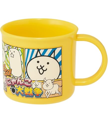 Amazon | スケーター ハーフタオル付 にゃんこ大戦争 抗菌 コップ  