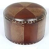 Seville Round Mini Fauxレザースツール YWLF-2526-MX 1