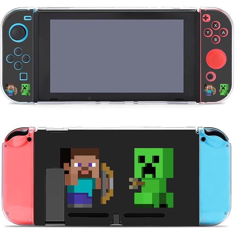 Switchライト　ブルー　マイクラケース　ハードカバー　充電器付き Amazon.co.jp: マイクラ Switch スイッチカバー 保護カバー ハード