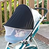PROKTH 蚊帳 蚊帳 サンシェード ネット 幼児 赤ん坊 安全なメッシュ ベビーカー虫除け 通気 紫外線UVカット 新生児1~3歳ベビーカー