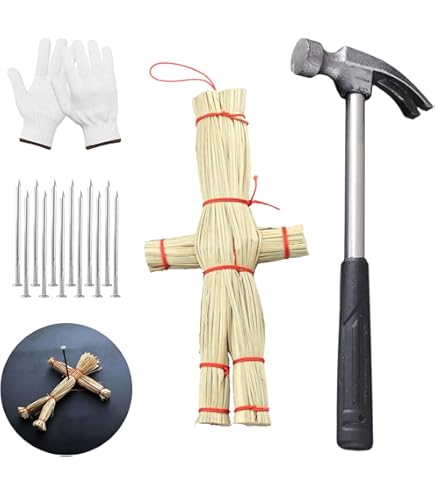 Amazon | 【grepo】藁人形 ジョークグッズ 肝試し (五寸釘セット