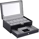 Amazon Anyasun ジュエリーボックス 鍵付き 腕時計収納ケース コレクションケース 腕時計 8本まで ウォッチ ジュエリー 小物ケース アクセサリーケース 鏡付き 腕時計 腕時計 通販