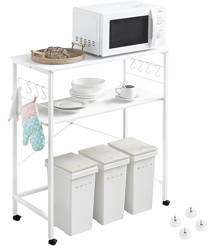 Amazon.co.jp: ゴミ箱上ラック 幅80×奥行40×高さ100cm キッチンラック