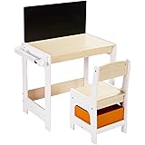 Toffy & Friends 子ども用テーブル 椅子セット 木製 キッズテーブル＆チェア 2点セット スタディーセット 子供デスクセット 多機能 木製学習机 チェア付き…