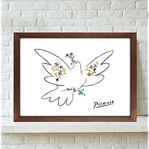 ピカソ　鳩と花　版画 Amazon.co.jp: パブロ・ピカソ『花と鳩』ジクレー : ホーム