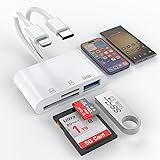 【2024 MFi認証品】iPhone SDカードリーダー 3in2 Lightning/Type C - USB 変換アダプタ 設定不要 写真/ビデオ USB3.0 高速 双方向転送 メモリカードリーダー iPhone/iPad/IOS対応(TF/