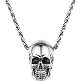 [ChicSilver] ドクロ スカル ネックレス メンズ シルバー925 金属アレルギー レディース ペンダント アクセサリー