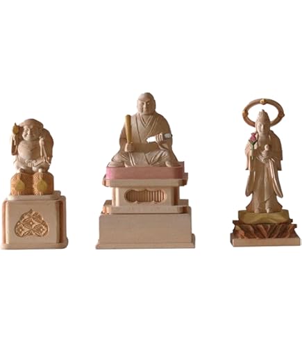 観音像 木製 彫刻 八角形台座 鬼子母神 観音像 木製 彫刻 八角形台座 鬼子母神 観音菩薩像 木製 八角形