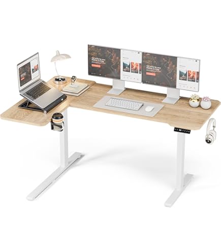 Amazon | TROTTEN トロッテン デスク 昇降式 - ホワイト 160x80 cm