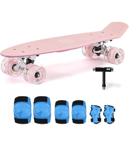 ELOS Mini Longboard Cruiser Skateboard for Adults & Kids