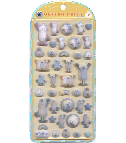 Amazon | コットンパフィーシール【みみっち】 137586 | シール
