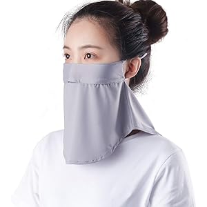 フェイスカバー ネックガード 冷感 UVカット ネックカバー フェイスガード 夏用 レディース 軽量 紫外線対策 ひんやり 日焼け防止 耳かけタイプ 開け口 吸汗速乾 息苦しくない 防風 防塵 バンダナ 男女兼用 ランニング アウトドア