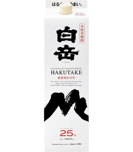 Amazon.co.jp: 白岳 米25° パック 1.8L × 6本 : 食品・飲料・お酒