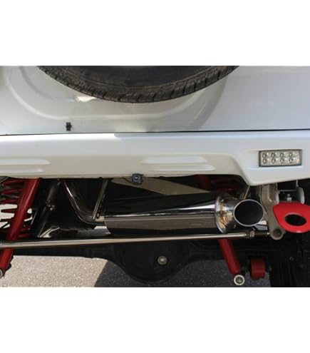ジムニーjb23ミニオーバルハスキ切りデュアルマフラー(ワンオフ) Amazon | スズキ ジムニー JB23 ショートバンパー 用 右出し
