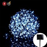 RPGT ソーラー LEDイルミネーションライト 53m 500LED 桜の花 ソーラーライトストリング USB充電式 防水 8ライトモード ソーラー充電式 さくらタイプ クリスマスガーデン装飾ライト