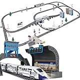 Homilius 電車 鉄道 建設 レールセット 連結 特急 列車 プレミアム おもちゃ 鉄道セット シティ ルーピング 情景いっぱい 発車ステーション 駅前 鉄道橋 トンネル 建物 交通標識 組み立て 知育玩具 STEM学習 脳トレ 観察力 思考力 空間認識 室内遊び 一人遊び 親子ゲーム 友達ゲーム クリスマス 誕生日プレゼント 入園祝い