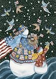 Toland Home Garden American Snowman 12.5 x 18-Inch Decorative USA-Produced Garden Flag [並行輸入品]