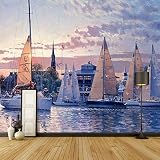 Sproud カスタム 3D 景観ルーム手塗り背景の壁面装飾紙油画 300 Cmx 210 Cm リビングの壁の壁画壁紙