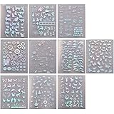 SUNNYCLUE　10枚　レジンシート　レジン　シート　イラストシートセット　封入　シート　レジン　ステッカー　封入　ステッカー　ホログラム　レジン　イラストシート　透明シート　レジン　封入シール　レジン　シール　和柄　レジン　封入　シート　和風　