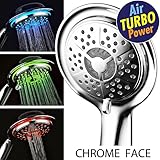 PowerSpa 4-inchハンドヘルドLEDヘッドwith Airターボpressure-boostノズルテクノロジー、クロム