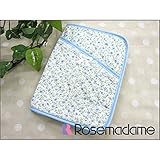 0001 【日本製】母子手帳 ケース<br/>全開ファスナータイプ フロントポケット付き<br/>小花柄レースがフェミニン<br/> 母子健康手帳<br/>敏感肌 【ローズマダム rosemadame