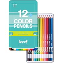 Amazon | トンボ鉛筆 色鉛筆 12色 小学生 ippo! (スライド式の缶