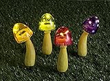 ソーラーライト　きのこ　４色セット