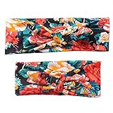 LUERME ヘッドバンド　ヘアバンド　髪飾り　親子タイプ　花柄　蝶結び　可愛い　綿　撮影用 (色3)