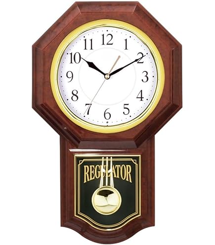 Amazon.co.jp: 振り子 柱時計，電波 振り子 壁時計，静音レトロ 壁掛け