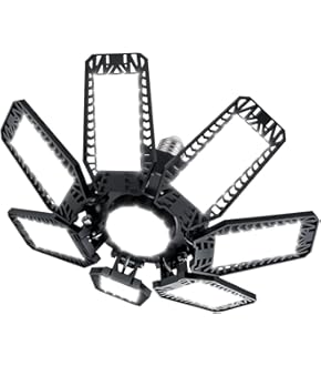 Amazon.co.jp : LEDガレージライト、180W倉庫天井照明12個の調整