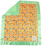 My Blankee Beep Beep Minky Orange w/ Minky Dot Lime Baby Blanket, 30 x 35 by My Blankee