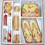 七五三 絵羽柄はこせこセット 3サイズ6色/L(7歳用21cm) ベージュ