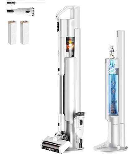 Amazon | UWANT コードレス掃除機 3段階吸引力 自動ゴミ収集
