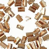 ファイニエ ワニグチ ゴールド KC金 50個 模様有 10mm 紐留め金具 留め金具 ワニカン ハンドメイドパーツ アクセサリーパーツ AP1781