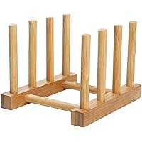 JOUDOO ディッシュスタンド 竹製 木製 まな板スタンド 水切り ラック キッチン 多機能備品棚 コップ CD 本 取り外しできる 組み立てる 収納スタンド 四つサイズ ZBJ001 (三つの格子)