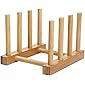 JOUDOO ディッシュスタンド 竹製 木製 まな板スタンド 水切り ラック キッチン 多機能備品棚 コップ CD 本 取り外しできる 組み立てる 収納スタンド 四つサイズ ZBJ001 (三つの格子)