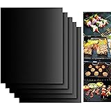 Amazon Shayson テフロングリルネット くっつかないグリルマット Homely グリルマット 焼き網 qマット 焦げ付き防止 超耐熱260 繰り返す利用 q網 鉄板用 オーブン 電子レンジ焙煎メッシュマット クッキングシート 40 33cm 本体5枚 2個バーベキューブラシ 1