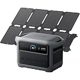 【1024Whポータブル電源 & 100W Compactソーラーパネルセット】大容量 1024Wh Solix C1000 Gen 2 高出力AC | 高出力1550W リン酸鉄 キャンプ 防災 A3サイズ 充電54分 車中泊 停電対策 アプリ対応