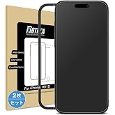 Mothca アンチグレア iPhone 16/ iPhone 15対応 2枚 ガラスフィルム 保護フィルム さらさら 指紋防止 反射防止 | 強化ガラス ガイド枠付き 液晶 日本旭硝子製素材 硬度9H 2.5Dラウンドエッジ加工 飛散/キズ防止 衝