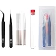 LEOWAY 3D Printer Nozzle Cleaning Kit - 0.4mm Needles and Tweezers Toolkit - Stainless Steel Nozzle Cleaning Tool Kit - Set o