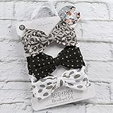 ベビーアスペン Baby Aspen 女の子用トレンディリボンヘッドバンド3個セット（0-6ヵ月用） [並行輸入品]