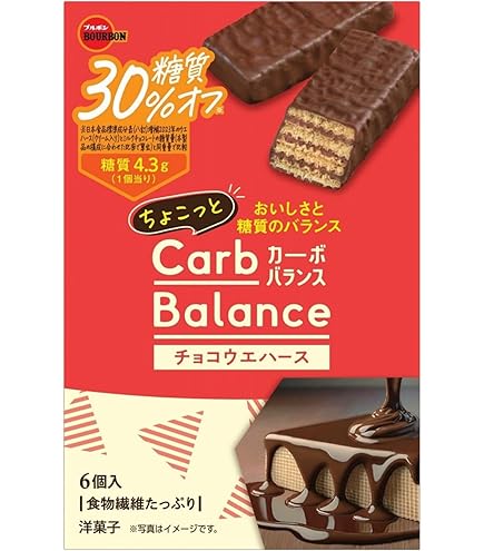 Amazon.co.jp: ブルボン カーボバランスチョコチップクッキー 12枚×5箱