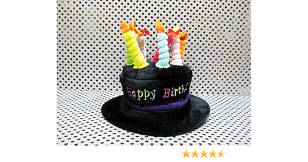Amazon Co Jp バースデーハット Happy Birthday Hat ブラック 帽子 誕生日プレゼント 誕生日会 バースデープレゼントに ケーキ ローソク アメリカン雑貨 アメリカ雑貨 バースディ ブラック おもちゃ