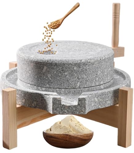 未使用　石臼　挽き臼　卓上型です Amazon.co.jp: Bxzzuis 石臼 家庭用製粉機 手挽き穀物粉 おしゃれな