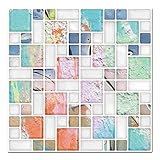 cocotik粘着壁タイルPeel and Stick Backsplashのキッチン、10 " x10インチ、4パック